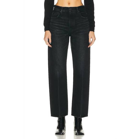 NEW MOUSSY murrieta wide straight jean in black - Picture 1 of 4